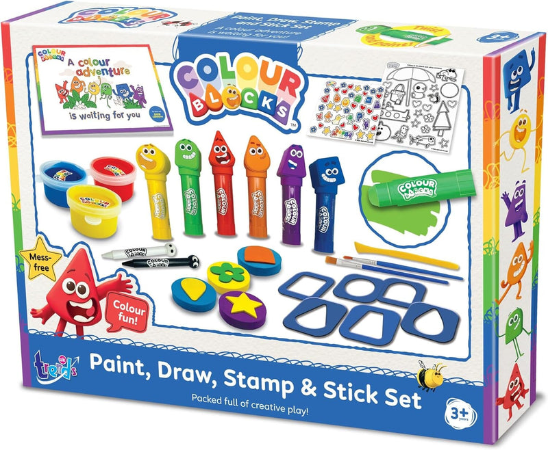 Colour Blocks: Paint, Draw, Stamp & Stick Set - Ages 3+ 3-5 TRENDS UK LTD