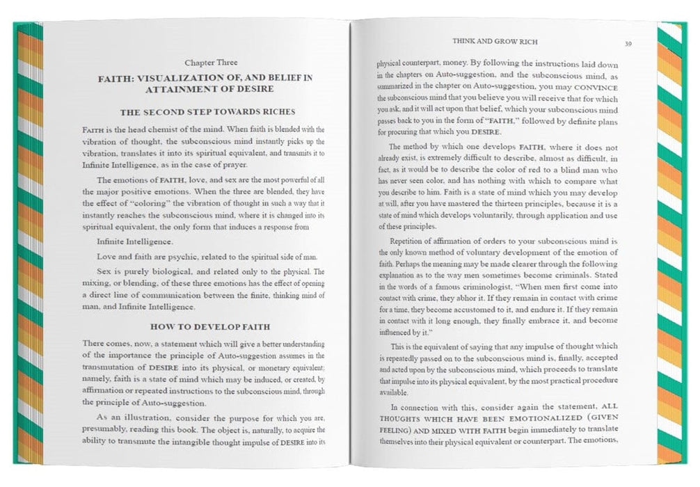 Think And Grow Rich by Napoleon Hill With Sprayed Edge - Non Fiction - Hardback Non-Fiction Wilco Books