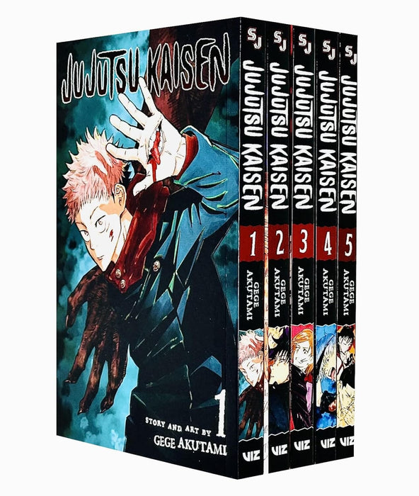 Jujutsu Kaisen by Gege Akutami: Volume 1-5 Collection 5 Books Manga Set - Ages 13-17 - Paperback Graphic Novels Viz Media, Subs. of Shogakukan Inc