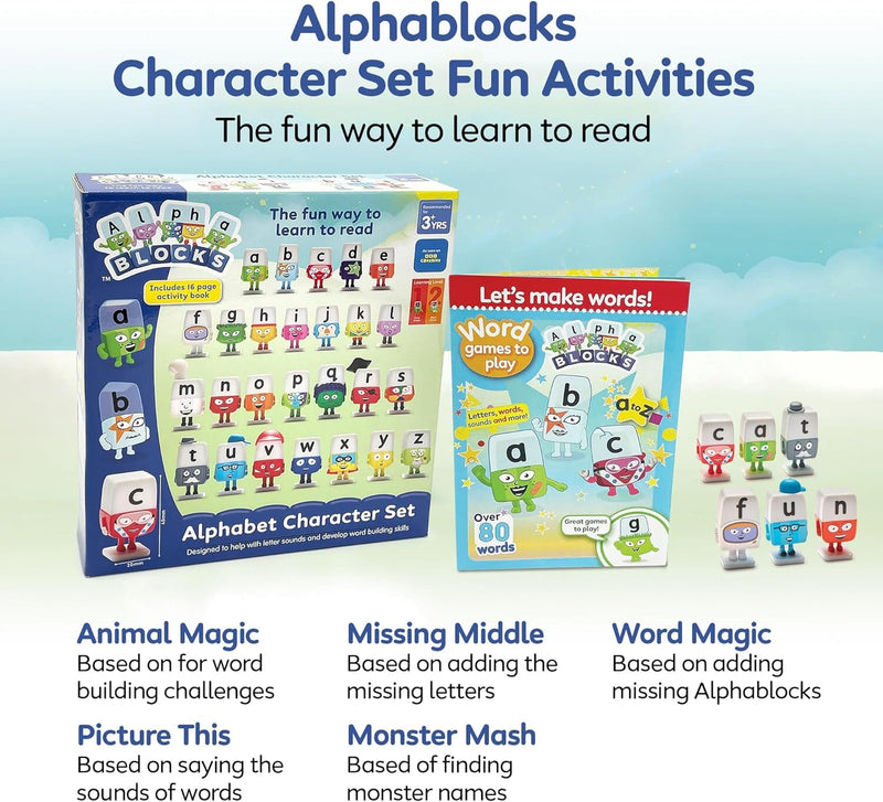ALPHABLOCKS Alphabet Character Set: A fun Way to Learn to Read - Ages 3+ - Educational Toy 3-5 TRENDS UK LTD