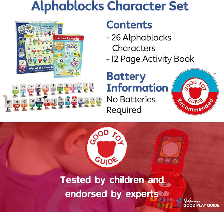 ALPHABLOCKS Alphabet Character Set: A fun Way to Learn to Read - Ages 3+ - Educational Toy 3-5 TRENDS UK LTD