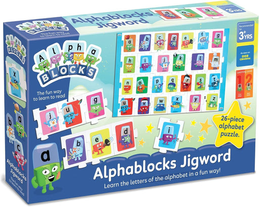 Alphablocks Jigword 26-Piece Alphabet Puzzle: Learn the Letters of the Alphabet in a Fun Way! - Ages 3+ - Educational Toy 3-5 TRENDS UK LTD