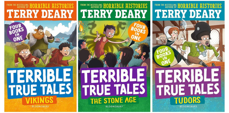 Terrible True Tales By Terry Deary: 3 Books (4 Books in 1) Collection Set - Ages 7-9 - Paperback 7-9 Bloomsbury Publishing
