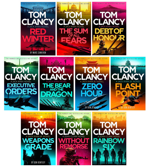A Jack Ryan, JR & John Clark Novels by Tom Clancy 10 Books Collection Set - Fiction - Paperback Fiction Hachette
