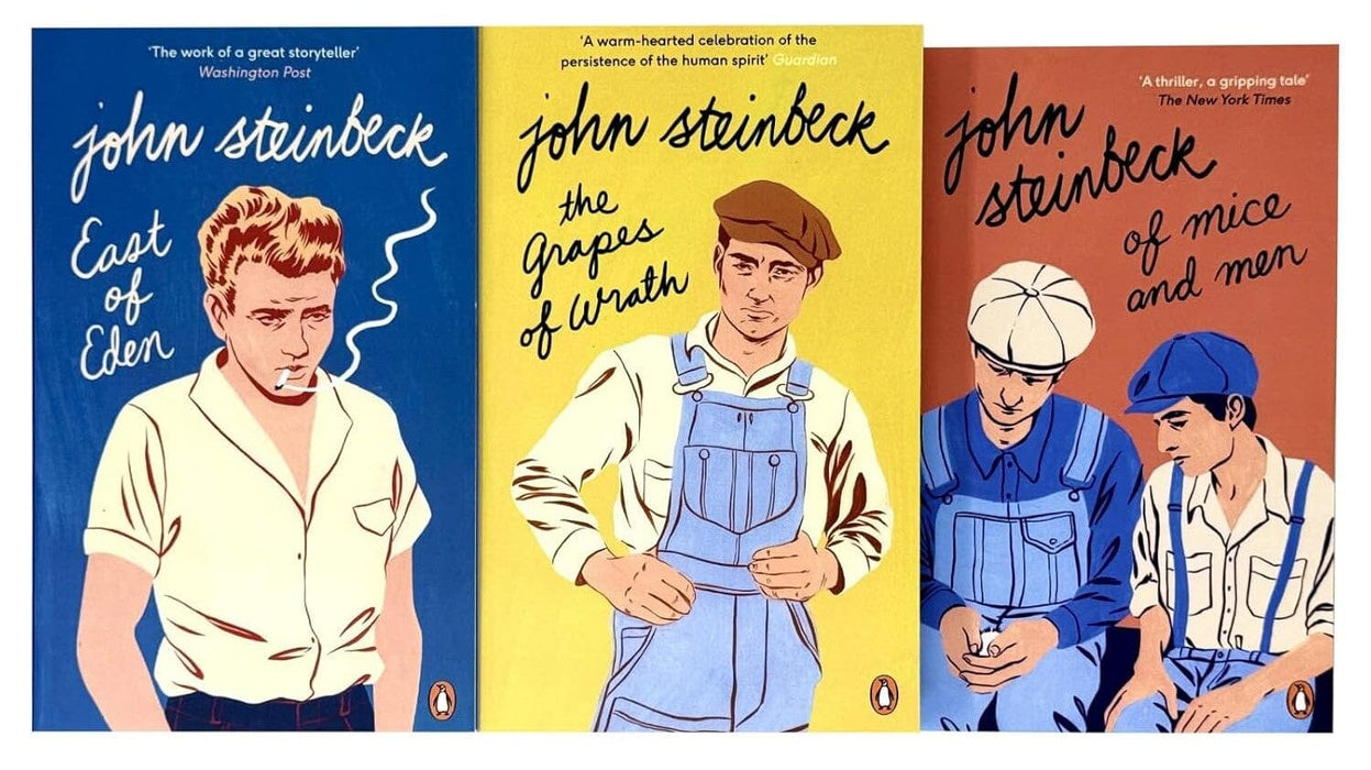 John Steinbeck Collection (The Grapes of Wrath, East of Eden, Of Mice and Men) 3 Books Set - Fiction - Paperback Fiction Penguin Random House