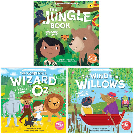 Easy Classics Collection Illustrated 3 Picture Books Set (Includes a Free Audiobook!) - Ages 3-5 - Paperback 3-5 Sweet Cherry Publishing