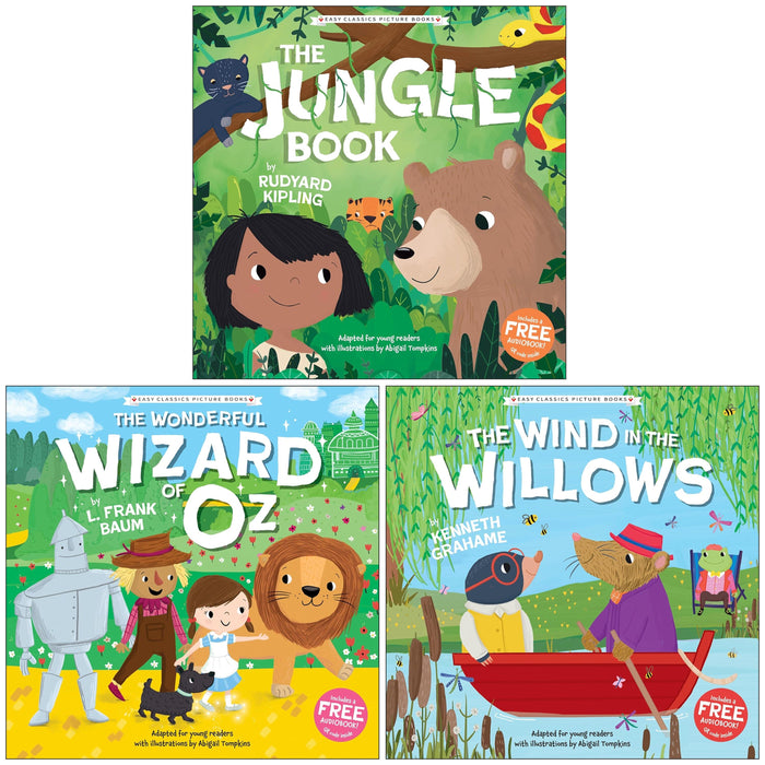 Easy Classics Collection Illustrated 3 Picture Books Set (Includes a Free Audiobook!) - Ages 3-5 - Paperback 3-5 Sweet Cherry Publishing