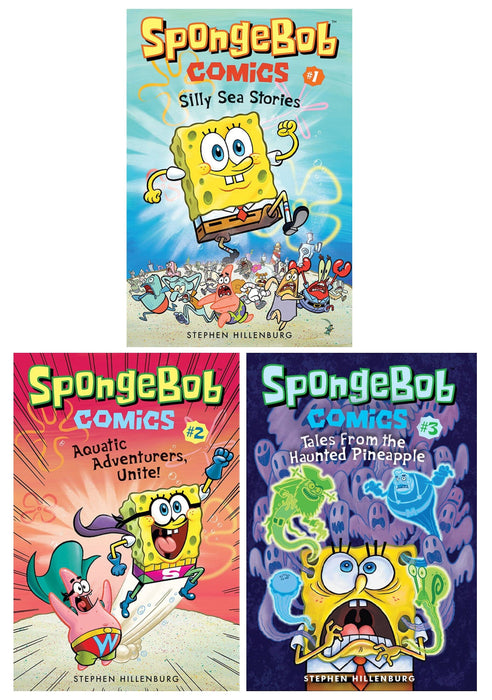 SpongeBob Comics by Stephen Hillenburg 3 Books Collection Set - Ages 8-12 - Paperback Graphic Novels Amulet Books