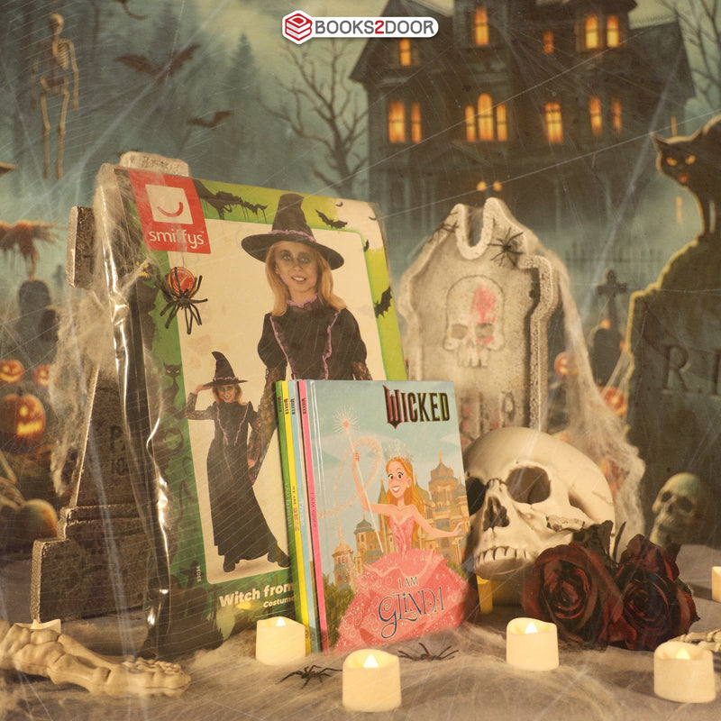 Wicked by Mary Man-Kong Illustrated 4 Books Collection Set With Witch from the West Kids Costume 3-5 Hachette