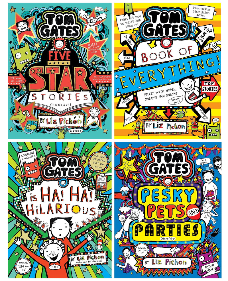 Tom Gates Series (Book 21-24) by Liz Pichon 4 Books Collection Set - Ages 7-12 - Paperback/Hardback 7-9 Scholastic