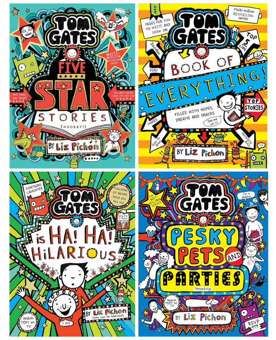 Tom Gates Series (Book 21-24) by Liz Pichon 4 Books Collection Set - Ages 7-12 - Paperback/Hardback 7-9 Scholastic