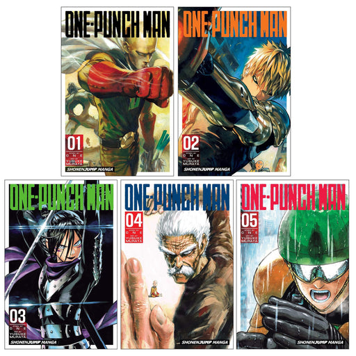 One-Punch Man Series (Vol 1-5) by ONE & Yusuke Murata 5 Books Collection Set - Manga - Paperback Graphic Novels Viz Media, LLC