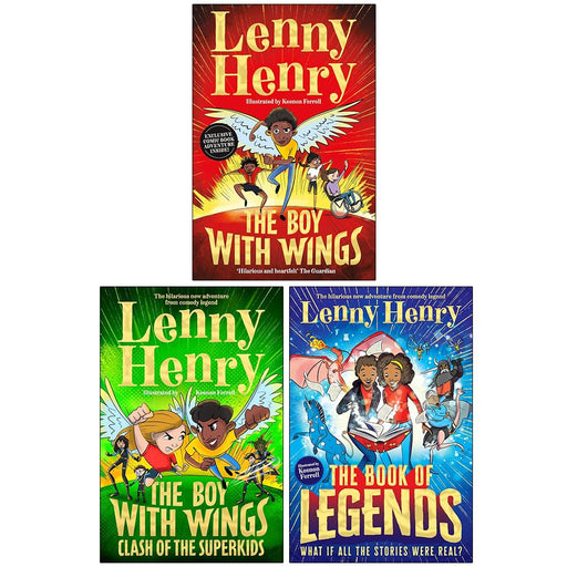 The Boy With Wings Series by Lenny Henry 3 Books Collection Set - Ages 8+ - Paperback 7-9 Pan Macmillan