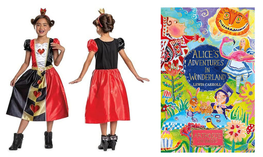 Alice's Adventures in Wonderland by Lewis Carroll With Alice in Wonderland Queen of Hearts Fancy Dress for Kids 9-14 Cherry Stone Publishing