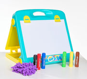 Paint Pop - Creation Station Portable Table Top Easel For Kids - Foldable for Storage, Double Sided with Wipeable Whiteboard - Includes 6 Paint Sticks, Duster and Paper Clips - Ages 3+ 3-5 TRENDS UK LTD
