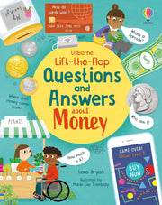 Usborne: Lift-The-Flap Questions and Answers about Money by Lara Bryan - Ages 6+ - Board Book 5-7 Usborne Publishing Ltd