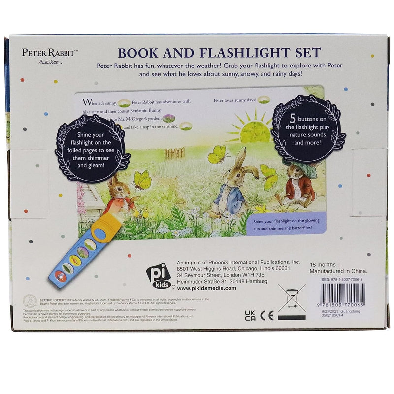 The World of Peter Rabbit: Let it Shine! Interactive Book and 5-Sound Flashlight Set - Ages 3-6 - Board Book 3-5 PI Kids