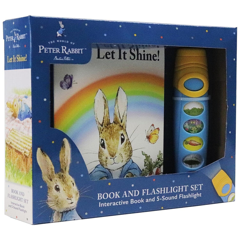 The World of Peter Rabbit: Let it Shine! Interactive Book and 5-Sound Flashlight Set - Ages 3-6 - Board Book 3-5 PI Kids