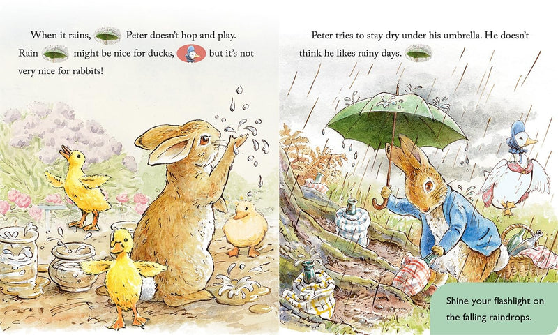 The World of Peter Rabbit: Let it Shine! Interactive Book and 5-Sound Flashlight Set - Ages 3-6 - Board Book 3-5 PI Kids