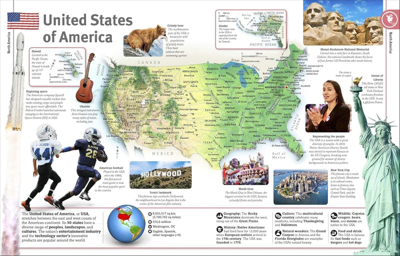 Our World in Pictures: Countries, Cultures, People & Places: A Visual Encyclopedia of the World by DK - Ages 7+ - Hardback Non-Fiction DK