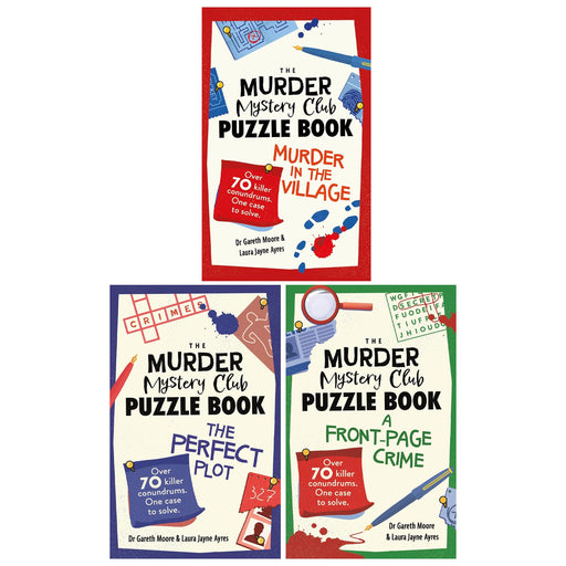 The Murder Mystery Club Puzzle Book Series by Gareth Moore & Laura Jayne Ayres 3 Books Set - Non Fiction - Paperback Non-Fiction Michael O'Mara Books Ltd