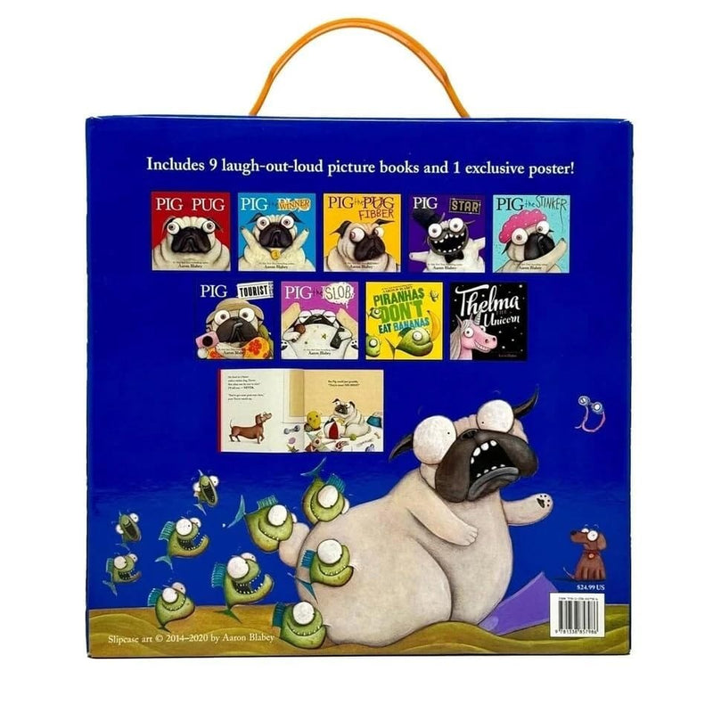 Pig The Pug & Friends by Aaron Blabey 9 Books Boxed Set (Includes Exclusive Poster!) - Ages 3+ - Paperback 3-5 Scholastic