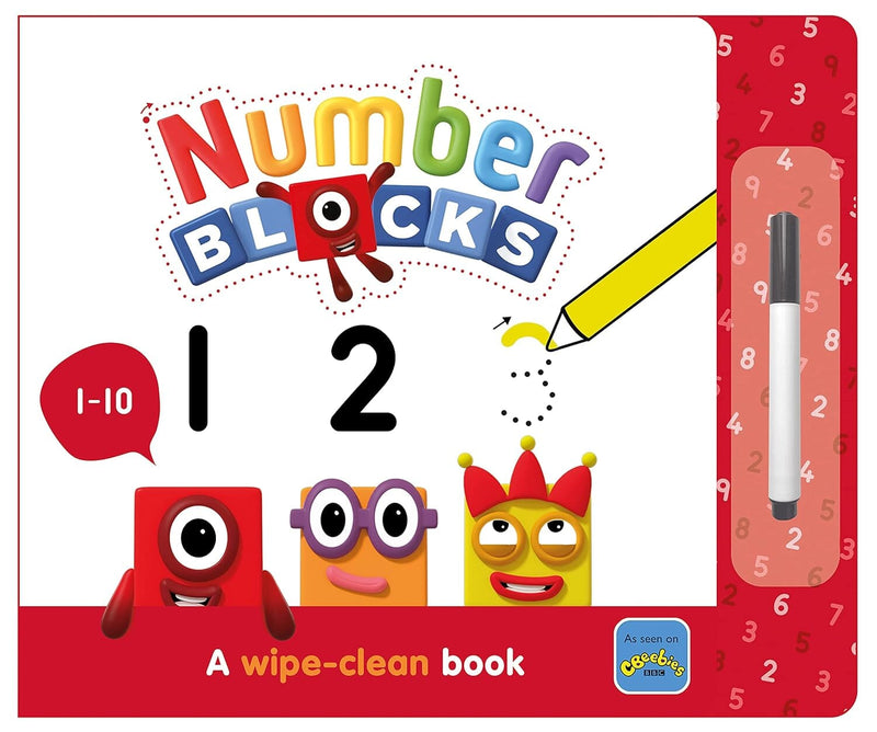 Numberblocks 1-10: A Wipe-Clean Book and Pen - Learn to Write Numbers - Ages 3-6 - Board Book 3-5 Sweet Cherry Publishing