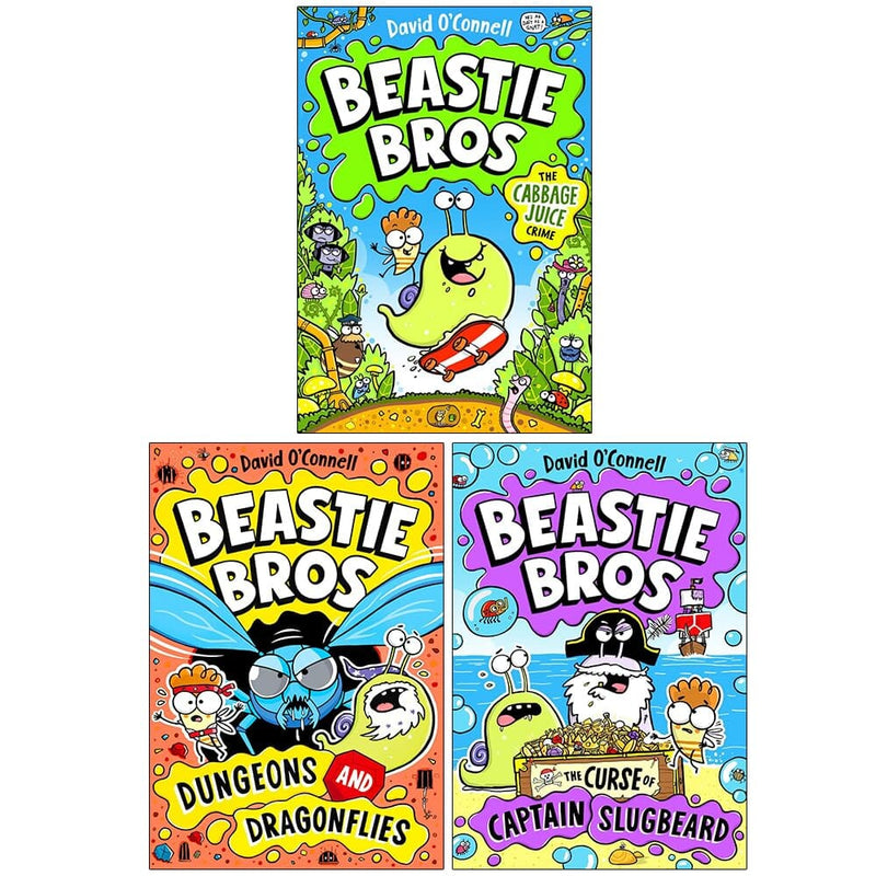 Beastie Bros Series by David O'Connell Illustrated 3 Books Collection Set - Ages 7+ - Paperback 5-7 Scholastic