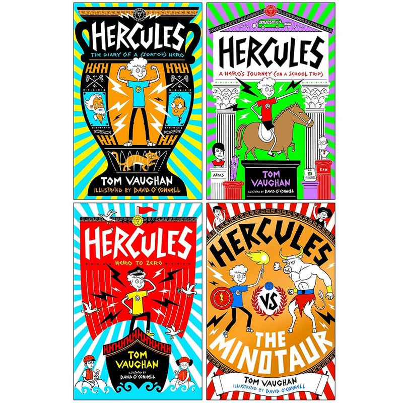 Hercules Series by Tom Vaughan Illustrated 4 Books Collection Set - Ages 8-12 - Paperback 9-14 Scholastic