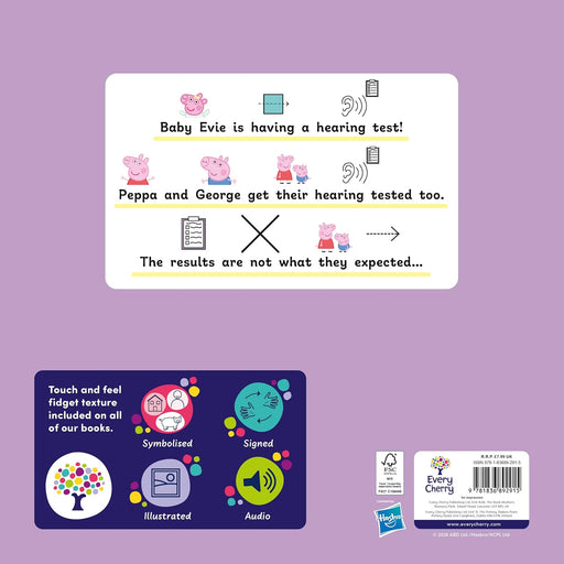 Peppa Pig: Hearing Test: A Symbolised Picture Book (Peppa Pig Symbolised Stories) - Ages 3-5 - Paperback (Includes Free Signing Video & Audiobook) 3-5 Every Cherry Publishing