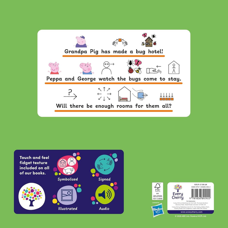 Peppa Pig: Bug Hotel: A Symbolised Picture Book (Peppa Pig Symbolised Stories) - Ages 3-5 - Paperback (Includes Free Signing Video & Audiobook) 3-5 Every Cherry Publishing
