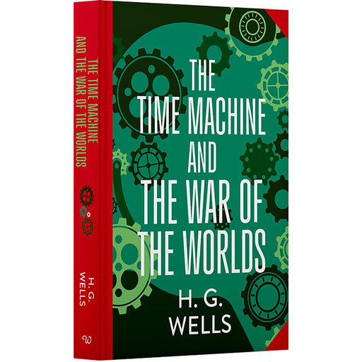 The Time Machine & The War of The Worlds by H. G. Wells (Deluxe Edition) - Sprayed Edge Hardback Fiction Wilco Books