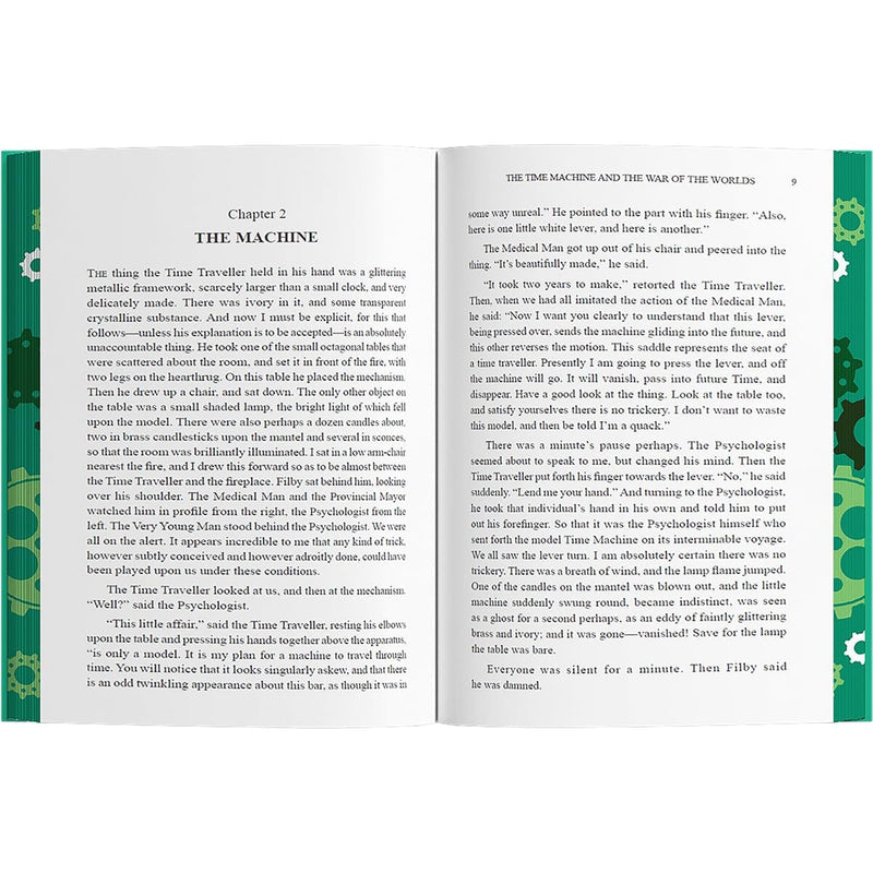 The Time Machine & The War of The Worlds by H. G. Wells (Deluxe Edition) - Sprayed Edge Hardback