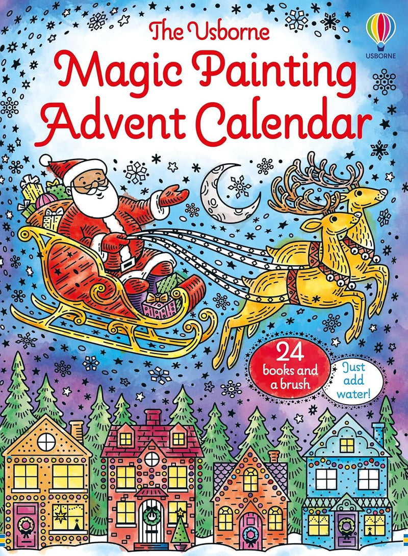 The Usborne: Magic Painting Advent Calendar by Abigail Wheatley 24 Books and a Brush - Ages 4+ - Paperback 3-5 Usborne Publishing Ltd