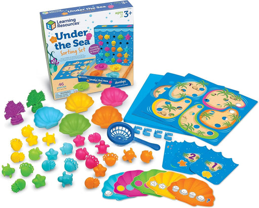 Learning Resources Under The Sea Sorting Set: Sorting, Counting & More! (46 Pieces) - Ages 3+ - Educational Toy 3-5 Learning Resources