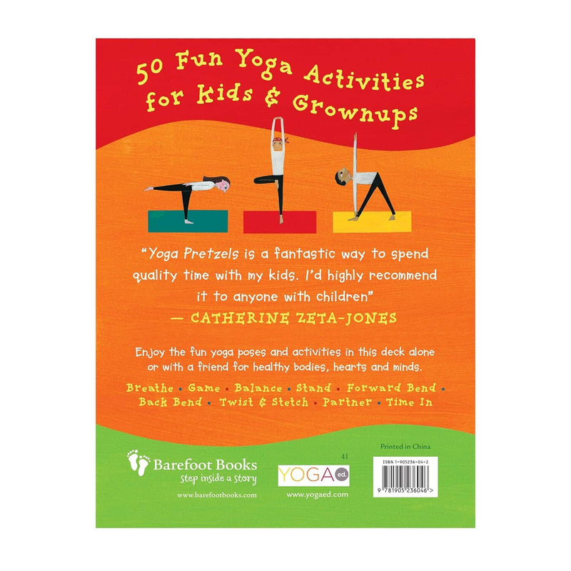 Yoga Pretzels: 50 Fun Yoga Activities for Kids and Grownups by Tara Guber & Leah Kalish - Ages 4+ - Yoga Cards 3-5 Barefoot Books Ltd