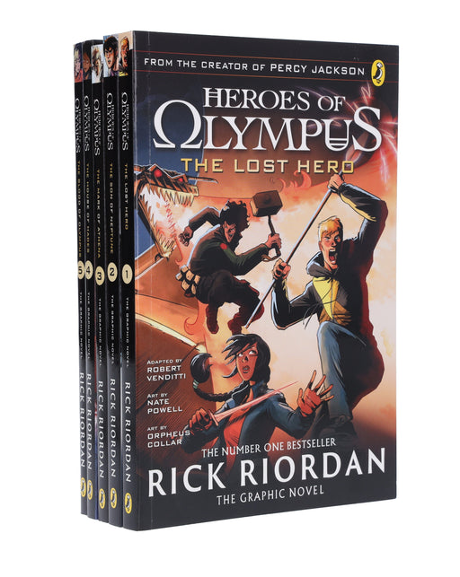 The Heroes of Olympus Series by Rick Riordan 5 Graphic Novels Set - Ages 9-12 - Paperback 9-14 Penguin Random House