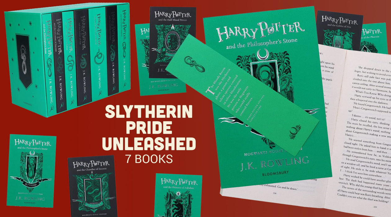 Harry Potter Hogwarts House Editions Slytherin 7 Books Box Set By J harry-potter-hogwarts-house-editions-slytherin-7-books-box-set-by-j