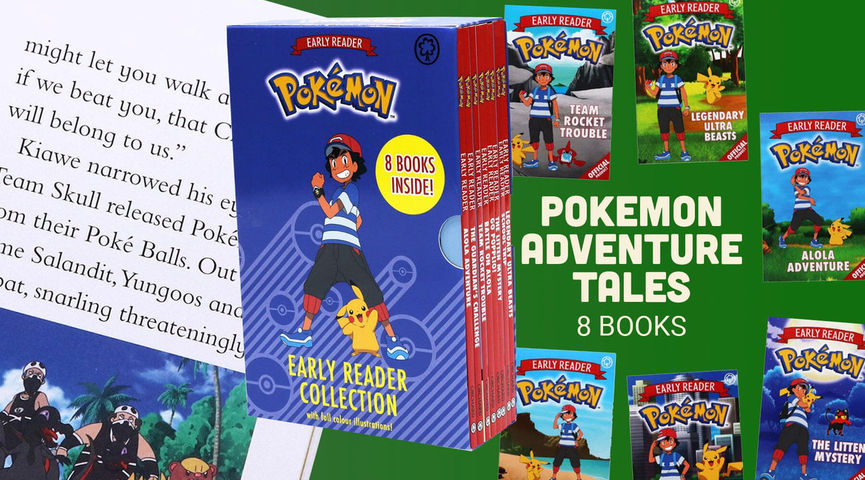 Pokemon Early Reader 8 Books Collection Set - Ages 7-9 - Paperback B2D DEALS Orchard Books