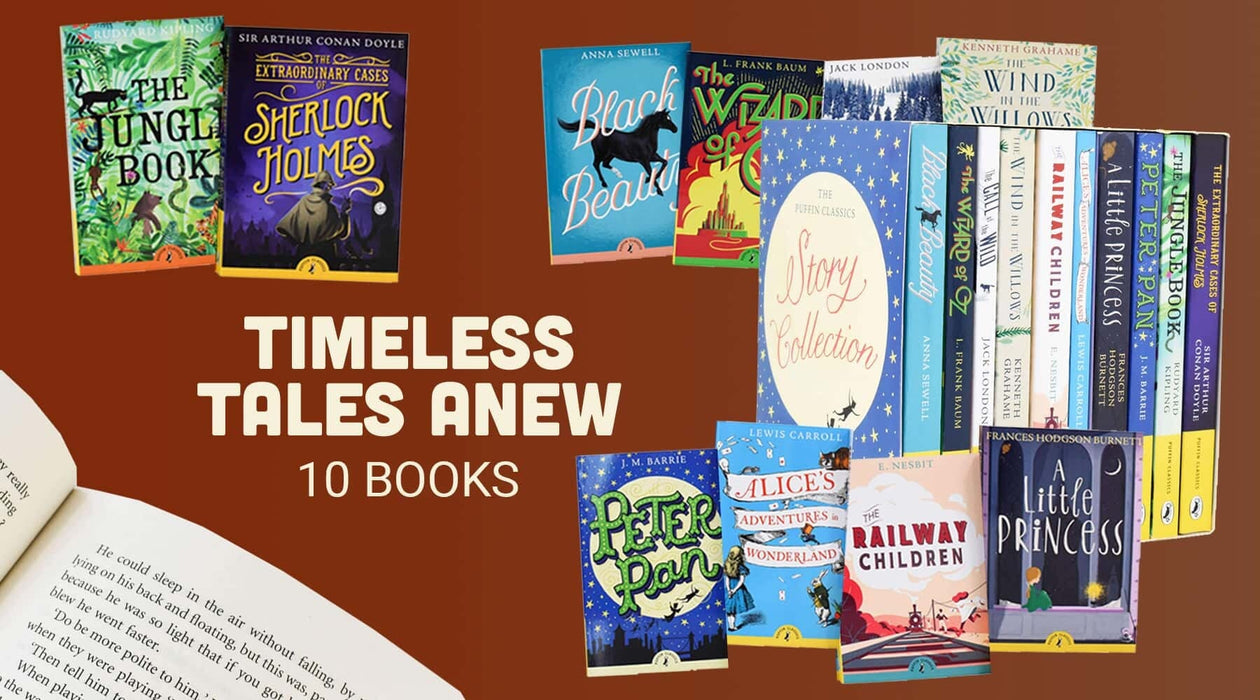 The Puffin Classics Story Collection 10 Books – Ages 7-9 - Paperback 7-9 Puffin