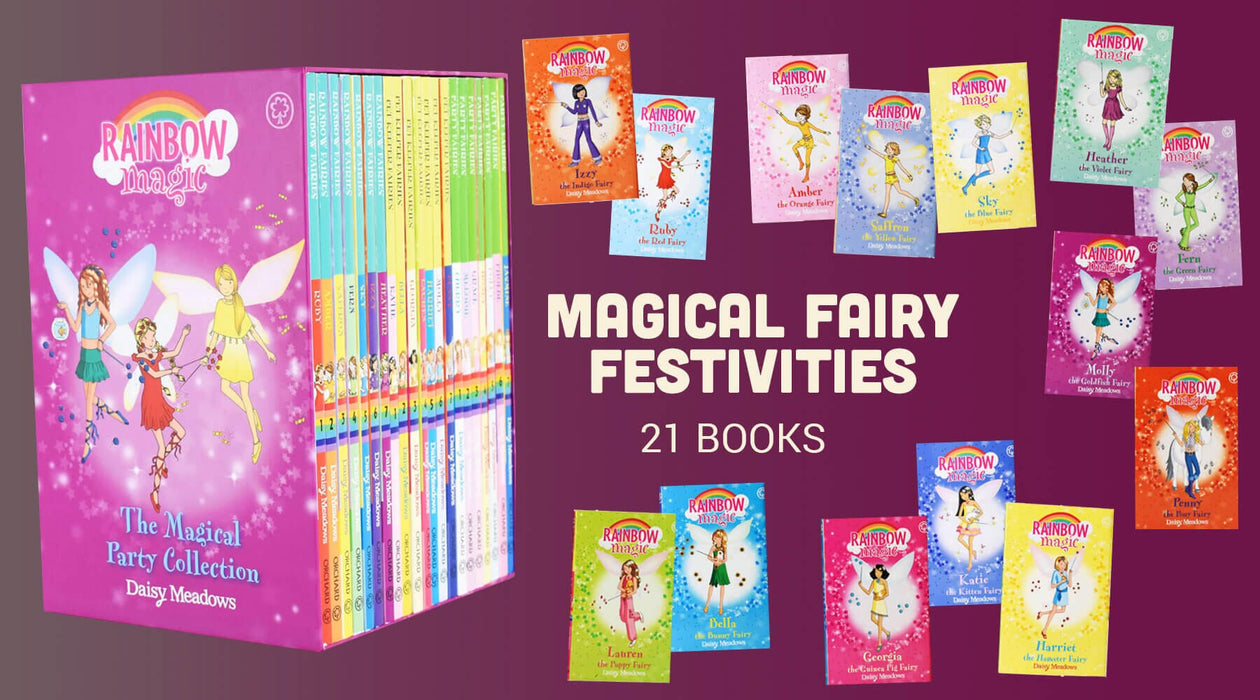 Rainbow Magic The Magical Party Collection 21 Books Set by Daisy Meadows - Ages 7-9 - Paperback 7-9 Orchard Books