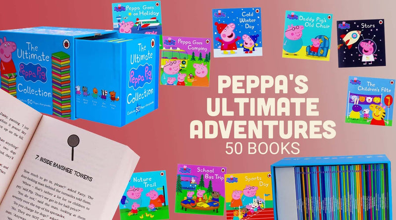 The Ultimate Peppa Pig Collection 50 Books Box Set By Ladybird - Ages 5+ - Hardback B2D DEALS Penguin