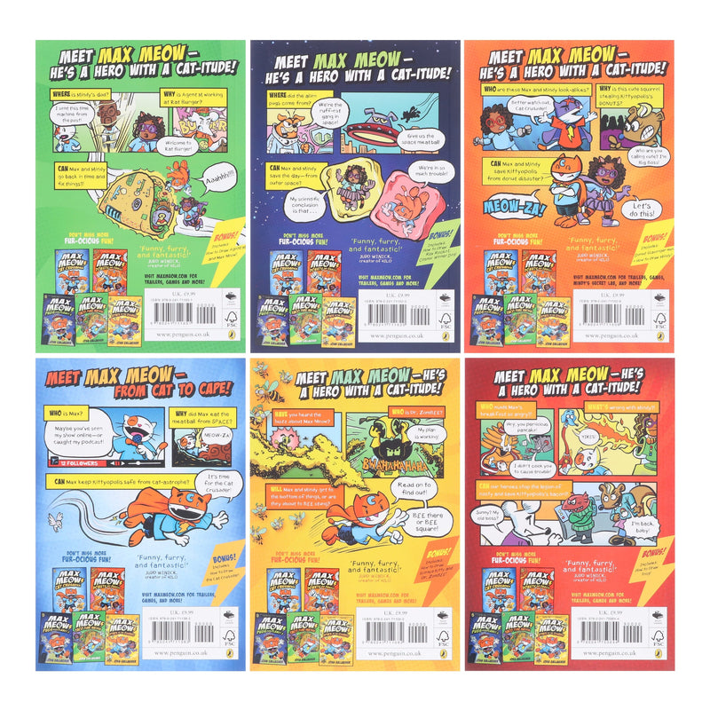Max Meow Series By John Gallagher: Graphic Novels 6 Books Collection Set - Ages 5-10 - Paperback Graphic Novels Penguin Random House