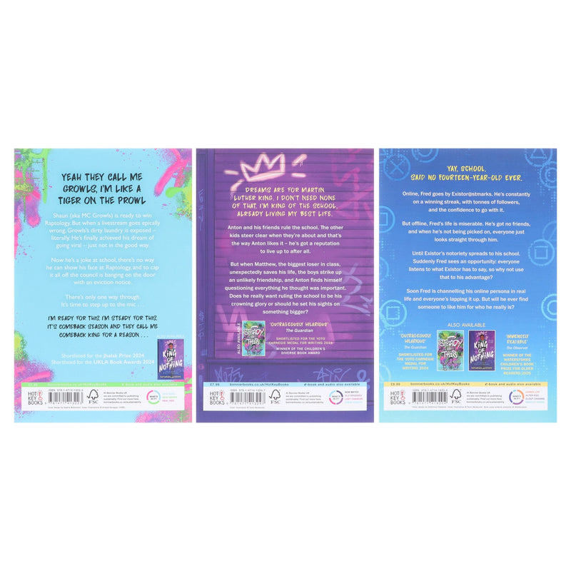 Nathanael Lessore Collection (Steady For This, King of Nothing & What Happens Online) 3 Books Set - Ages 11+ - Paperback Young Adult Bonnier Books Ltd