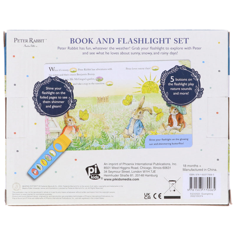 The World of Peter Rabbit: Let it Shine! Interactive Book and 5-Sound Flashlight Set - Ages 3-6 - Board Book 3-5 PI Kids