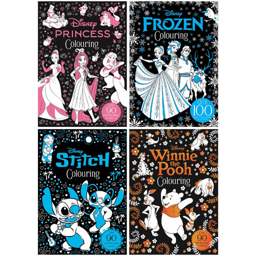 Disney Colouring Collection by Walt Disney 4 Books Set - Ages 5+ - Paperback 5-7 Autumn Publishing