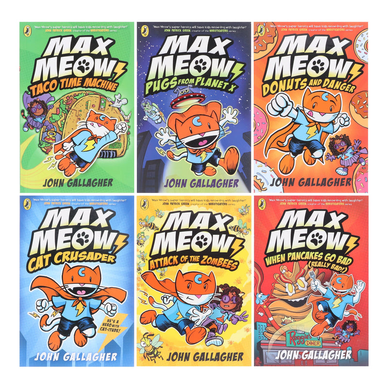 Max Meow Series By John Gallagher: Graphic Novels 6 Books Collection Set - Ages 5-10 - Paperback Graphic Novels Penguin Random House