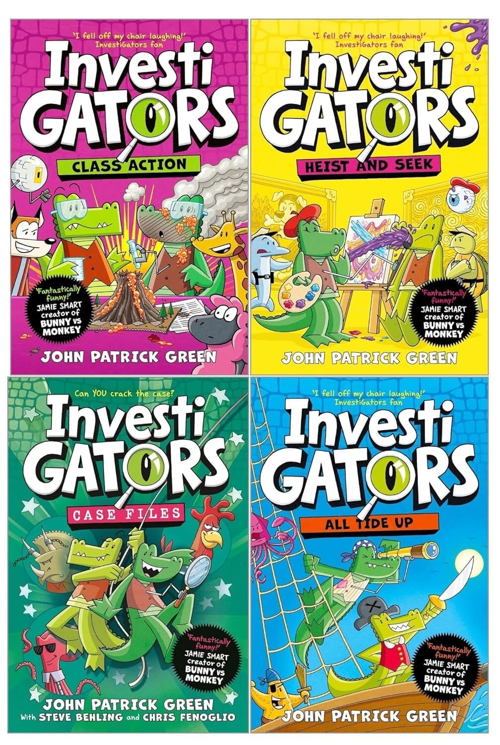 InvestiGators Series Books (6-9) by John Patrick Green 4 Books Collection Set - Ages 7-9 - Paperback Graphic Novels Macmillan