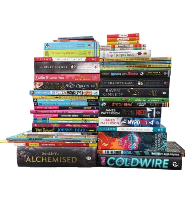 JOBLOT NUMBER 100: 40 Fiction/Children's Mix Books Collection - Paperback - I 22 Books2Door