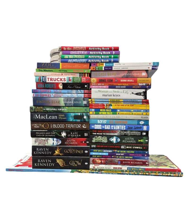 JOBLOT NUMBER 108: 40 Fiction/Children's Mix Books Collection - Paperback - I 22 Books2Door